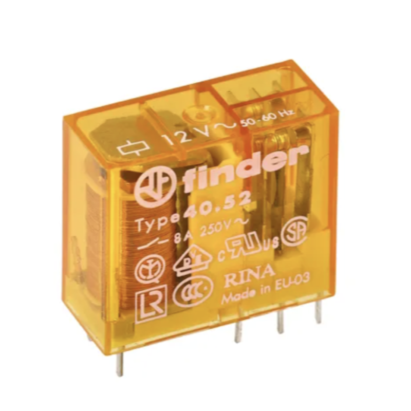 PCB/Plug-in Rel. 5mm.pinning 2CO 8A/12VAC/Agni (40.52.8.012.0000)